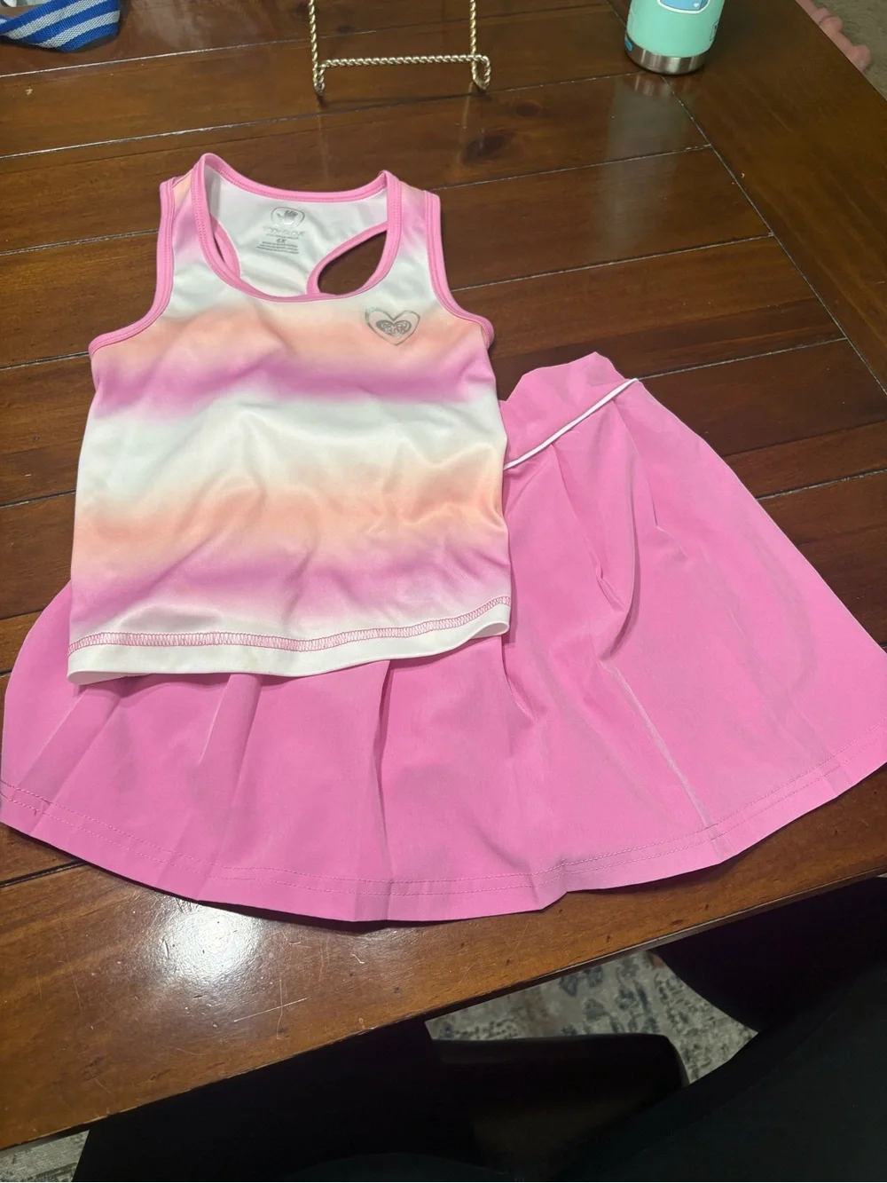 Body Glove Hot Pink Girls Athletic Top and Skirt Set